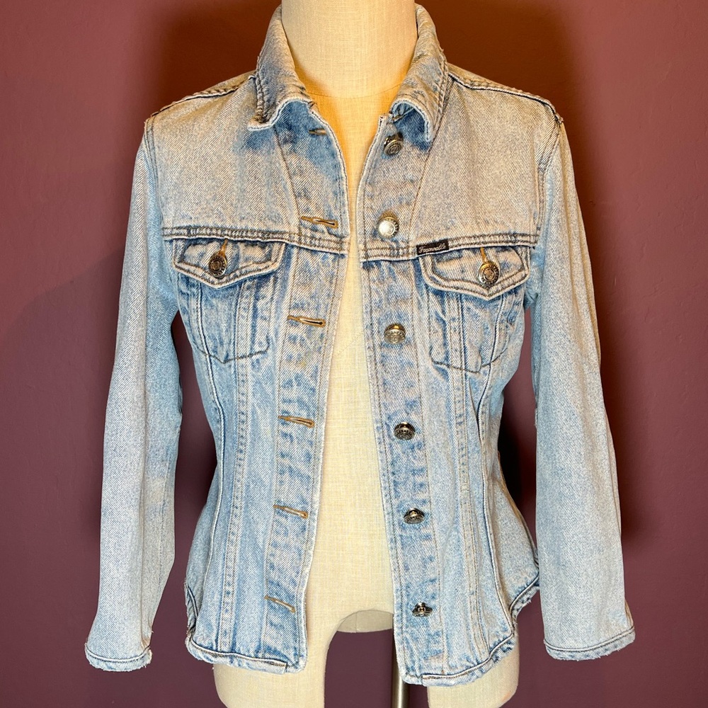 🩵Vintage Faconnable 100% Cotton Denim Jacket Light Wash